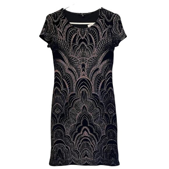 Jump Apparel Black Gold Dress Small - Picture 1 of 9